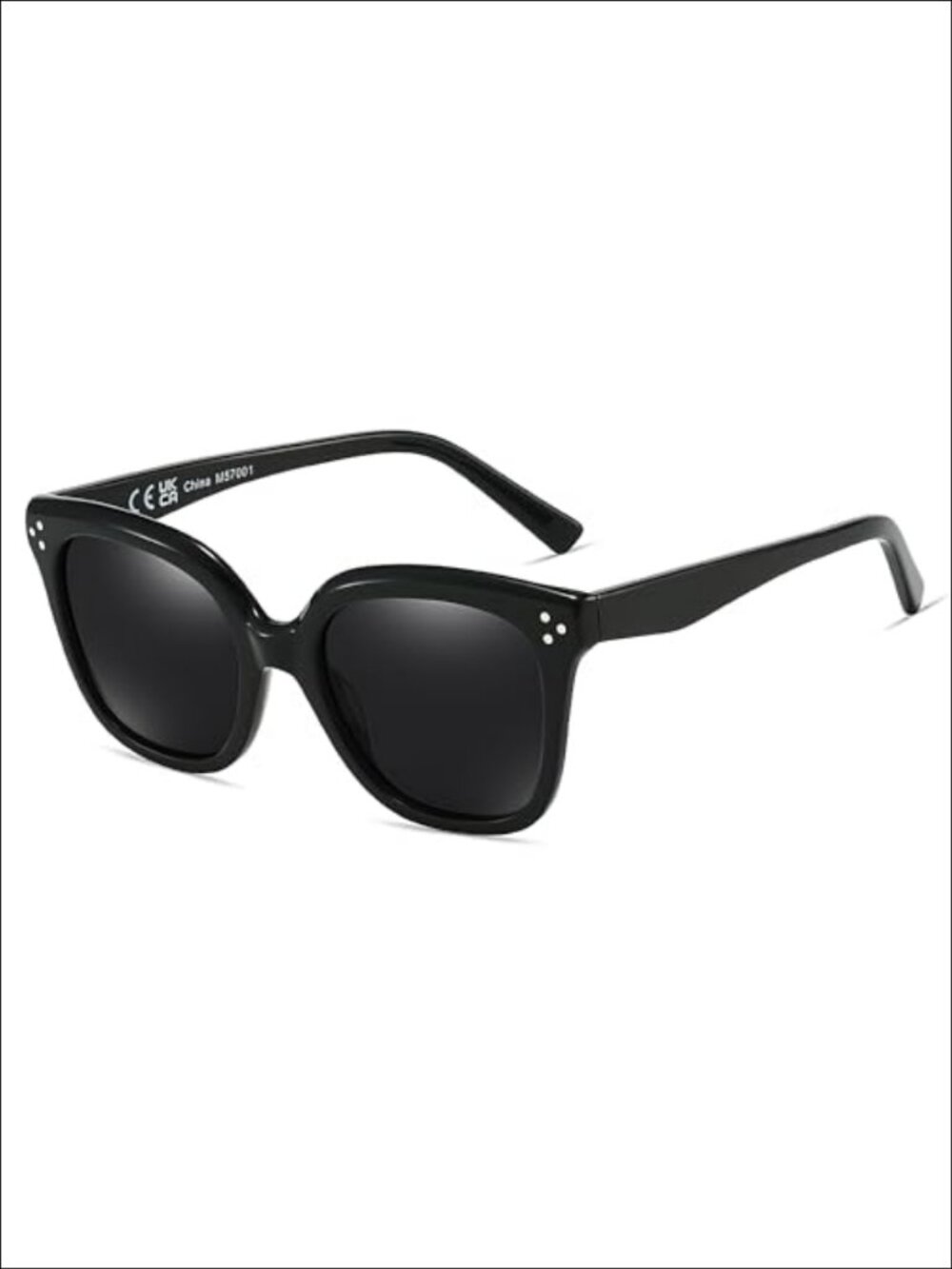 Polarized Square Acetate Sunglasses UV400 Full-Frame Retro Shades